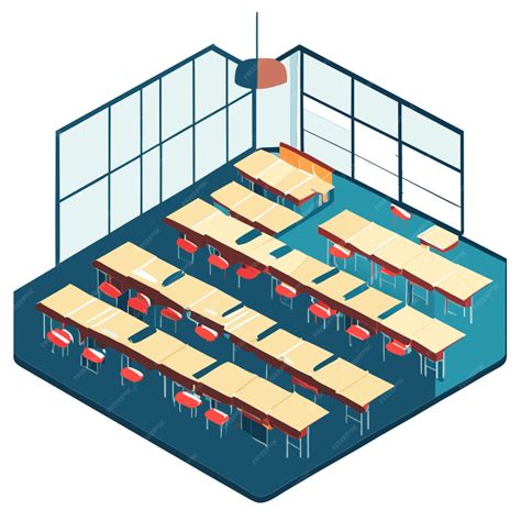 Premium Vector Classroom Floor Plan Seating Vector Illustration Flat 2