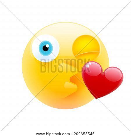 Face Blowing Kiss. Vector & Photo (Free Trial) | Bigstock