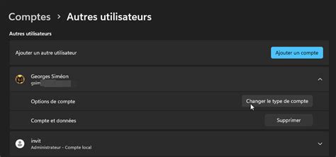Changer De Type De Compte Utilisateur Dans Windows