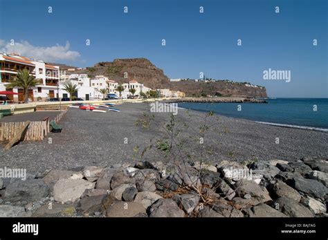 The Beach Of Playa Santiago La Gomera Canary Islands Spain Stock Photo