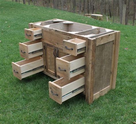 Handmade Rustic Bathroom Vanity 48 Reclaimed Barn Wood W Paneled Doors