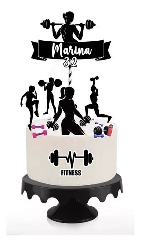 Busca Topo De Bolo Personalizado Topper Fitness Academia Feminino A