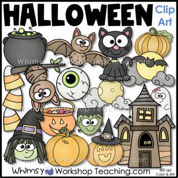 Halloween Clip Art Pack By Whimsy Workshop Teaching Tpt