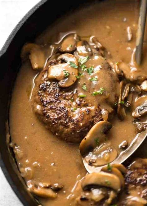 Steak De Salisbury Avec Sauce Aux Champignons Recette De Cuisine Facile