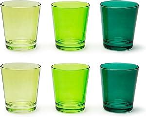 Excelsa Portofino Set 6 Glasses Green Scale 30 Cl Blown Glass