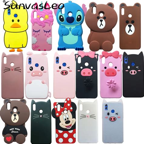 For Huawei Y9 2019 3d Soft Silicone Case Cute Cartoon Animal Cell Phone