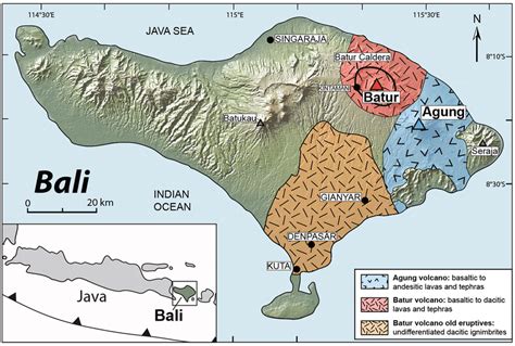 Bali Volcano Map