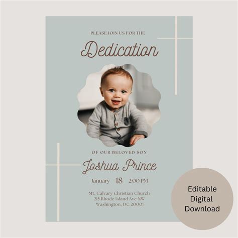 Baby Dedication Invitation Template Minimalist Dedication Completely