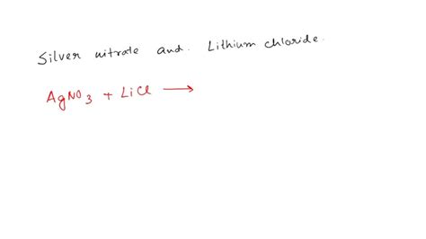 Solved The Reaction Of Silver Nitrate With Hcl Is Shown Below Agno3 Hci Agcl Hf Which Of The