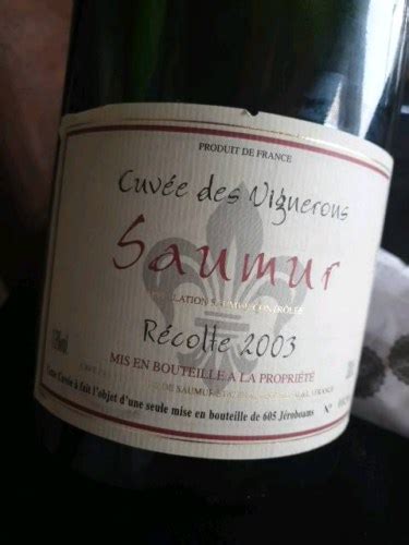 Cave de Saumur Cuvée des Vignerons Saumur Vivino US