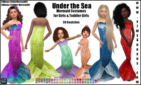 sims4nexus: Under the Sea -Mermaid Costumes for... | love 4 cc finds