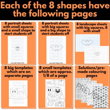 Halloween Math Tessellations Art Craft Activity by Pick Up and Go Resources