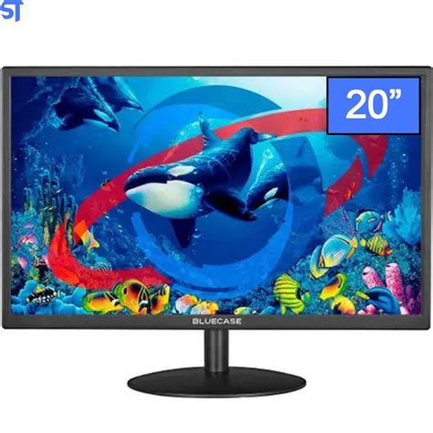 Monitor LED 20 Bluecase BM20D1HVW HDMI E VGA Preto Sobraltech