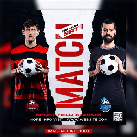 Premium Psd Soccer Football Match Day Flyer And Social Media Banner