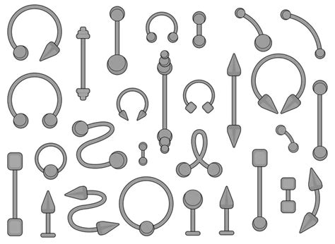 ᐈ Piercing Stock Illustrations Royalty Free Body Piercing Vectors