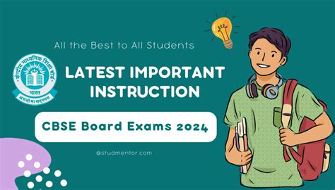 Latest Important Instruction Cbse Board Exams 2024