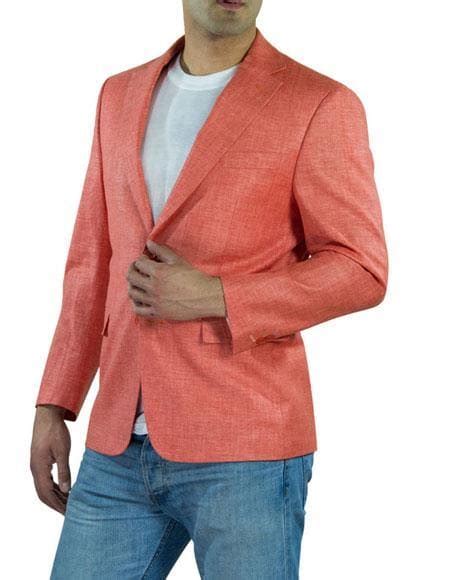 Mens Summer Blazer Alberto Nardoni Brand Mens One Ticket Pocket Sal