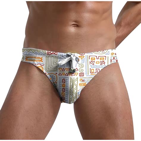 Jamicy Bathing Suit For Men New Summer Wear Mens Stripe Swim Briefs Retro Swimwear Bikini