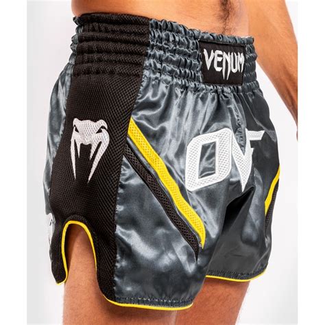 Venum Spodenki Muay Thai ONE FC Impact Szare Czarne Sklep MMAniak Pl