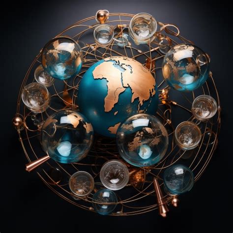 Premium Ai Image Earth Glass Globes Abstract