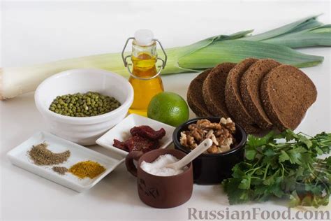 Рецепт: Паштет из маша и лука-порея на RussianFood.com