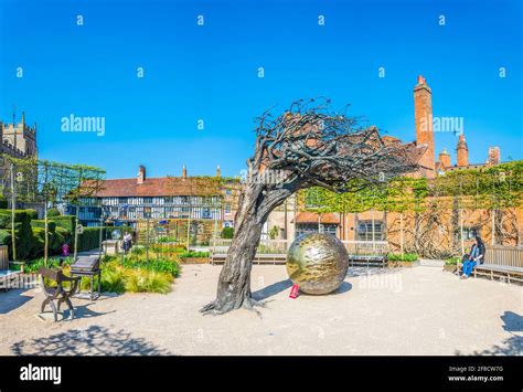 View Of The New Place In Stratford Upon Avon Where William Shakespeare