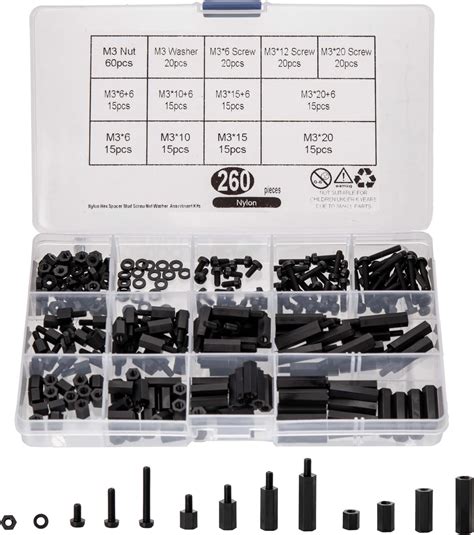 Amazon Sharegoo M Nylon Standoffs Hex Spacers Screws Nuts