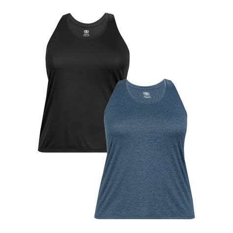 Athletic Works Womens Plus Core Active Racerback Tank Top 2 Pack