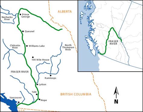 Fraser River In Canada Map - United States Map