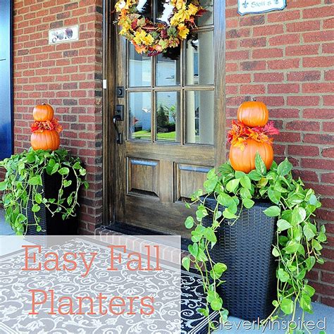 Easy Fall Planter Outdoor Fall Décor Cleverly Inspired