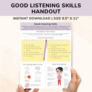 Active Listening Skills Kids Teens-teacher Social Skills Communication ...