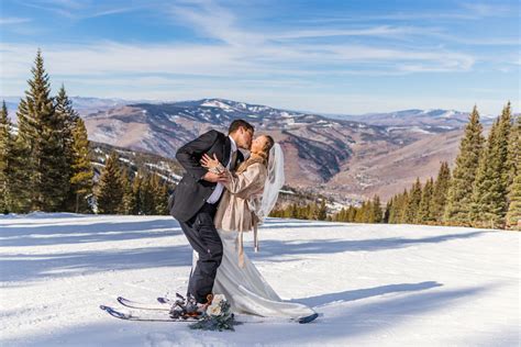 Ski The Day Vail Ski Vow Renewal Colorado Ski Wedding Photographer