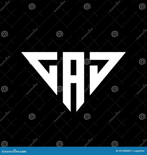 Abstract Initial Letter GAD Logo, Triangle Shape Monogram Logo, Vector ...