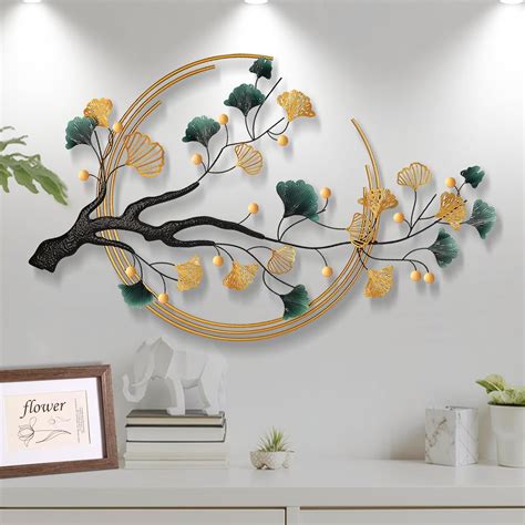 Amazon 59 Oversized 3D Ginkgo Leaf Metal Wall Art Decor For