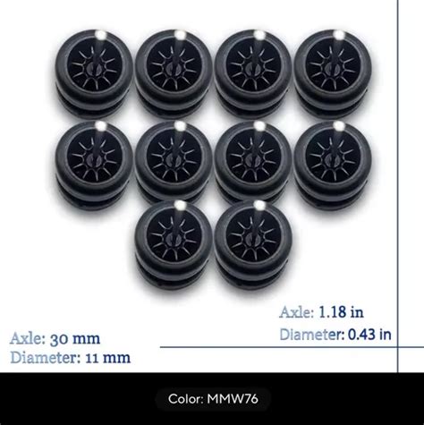 Llantas De Goma Para Veh Culos A Escala Hot Wheels Sets Negro Brazos Mmw