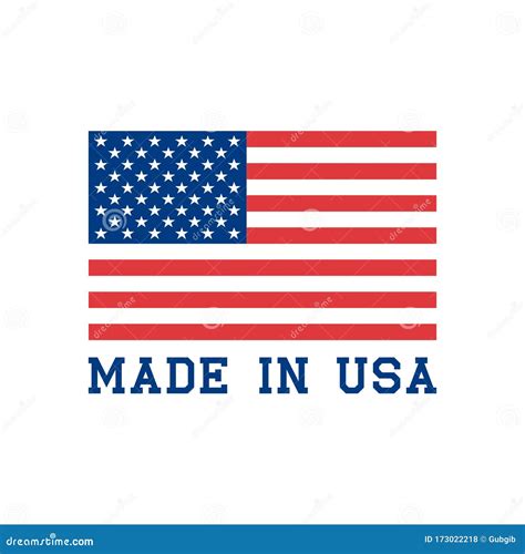 Made In Usa Icon With American Flag Stock Vector Illustration Of Star