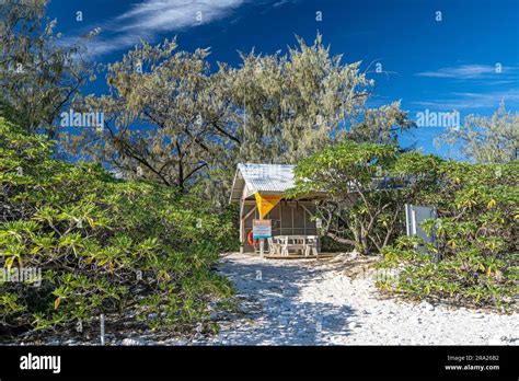 Beach Hut And Information Sign Coral Gardens Lady Elliot Island Eco