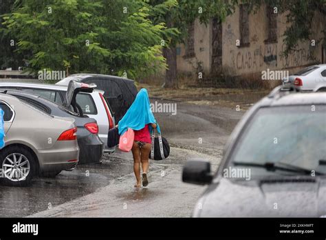 Non Exclusive Odesa Ukraine July A Woman Covered With A