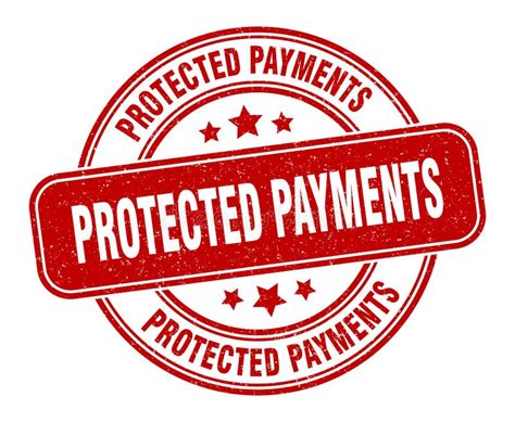 Protected Payments Stamp Protected Payments Round Grunge Sign Stock