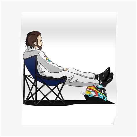 Formula 1 Fernando Alonso Deckchair Cutout Poster For Sale By