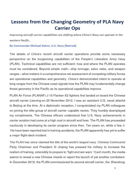 Lessons From The Changing Geometry of PLA Navy Carrier Ops Questions ...