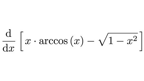 Derivative Of Xarccosx Sqrt1 X2 Youtube