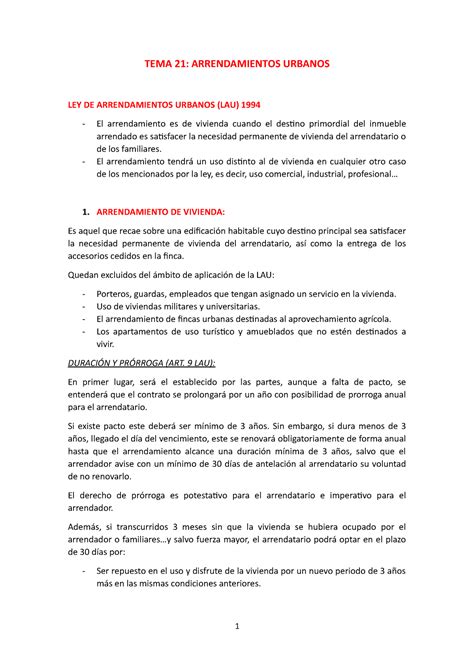 Esquema TEMA 21 Apuntes Del Segundo Cuatrimestre De Derecho Civil 2