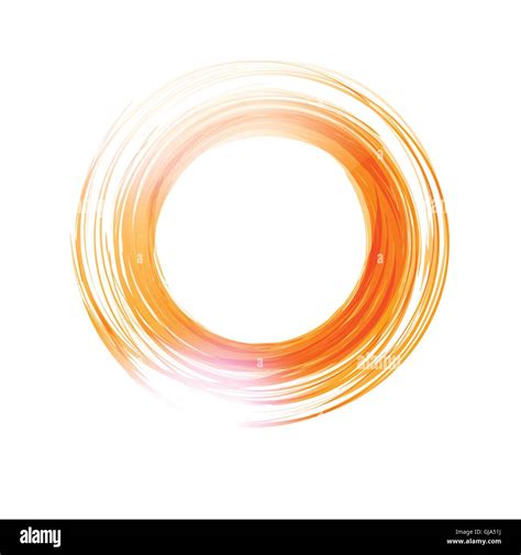 Vector Abstract Orange Circle Logo Design Template Stock Vector Image