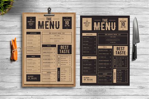 Classic Food Menu Illustrator Templates ~ Creative Market