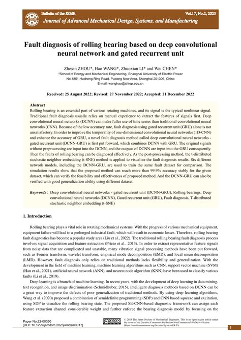 Pdf Fault Diagnosis Of Rolling Bearing Based On Deep Convolutional