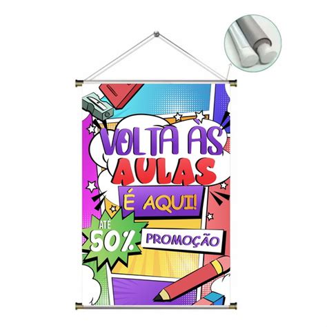 Banner Volta As Aulas Tamanho 65x100cm Mod08 Elo7