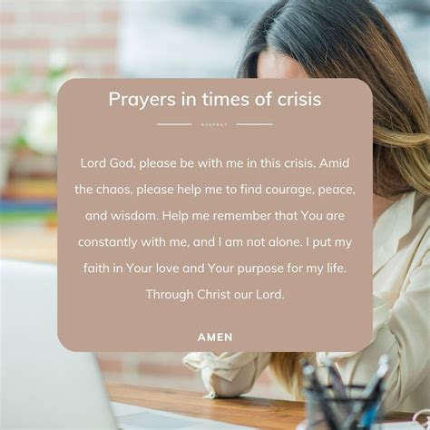 Prayer In Times Of Crisis