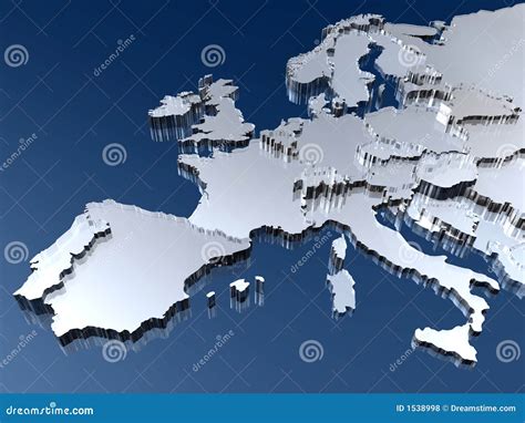 3d Map Of Europe Stock Illustration Illustration Of Germany 1538998