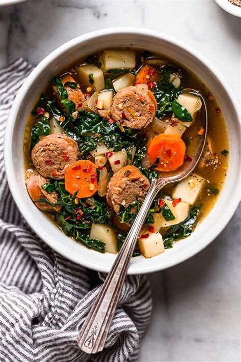 Kale And Potato Soup With Turkey Sausage